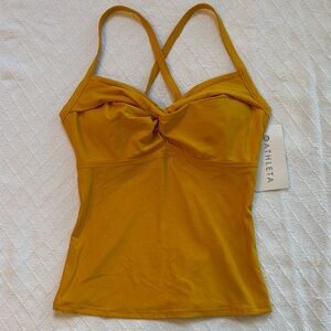 Athleta Golden Yellow Tankini swimsuit top 32D/DD